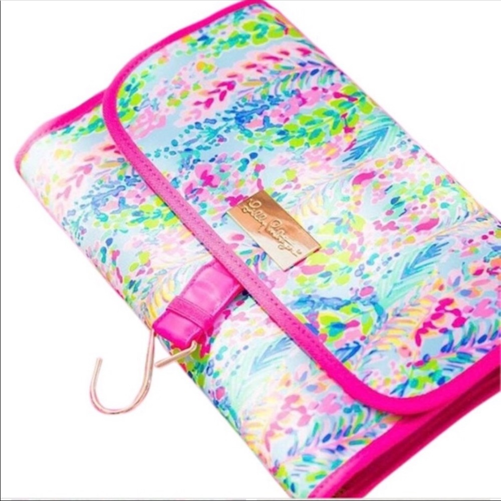 Lilly Pulitzer Catch the Wave hanging cosmetic bag